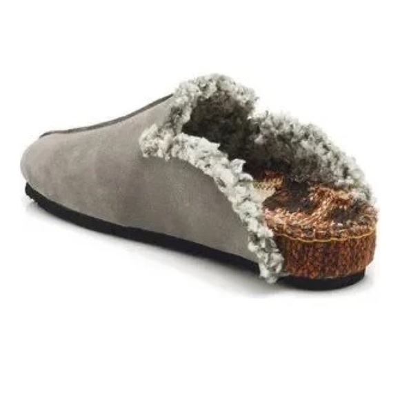 NWT!! New in Box FREE PEOPLE Damon Cozy Mules Gray Suede Slate Faux Fur 36.5 6 - Picture 14 of 15